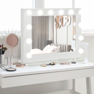HOMCOM Miroir maquillage Hollywood pour coiffeuse grand miroir lumineux