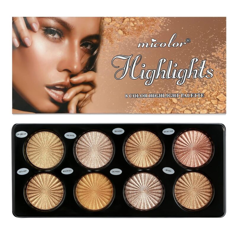 Palette Poudre Highlighter de 8 couleurs